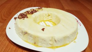 flan de chocolate blanco sin horno